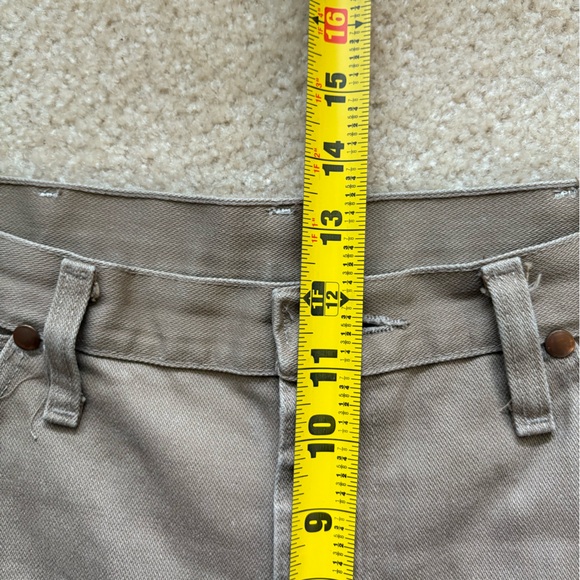 VTG 80s/90s Khaki Wrangler Pro Rodeo Jeans Made in USA 34x34 - Picture 9 of 11